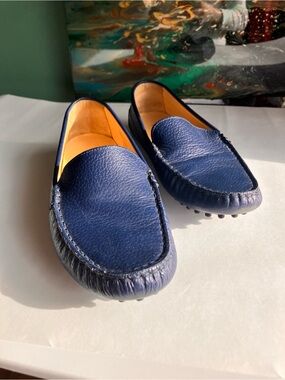 M Gemi Italian Driving Loafers Blue Sz 40 1/2. Made in Italy